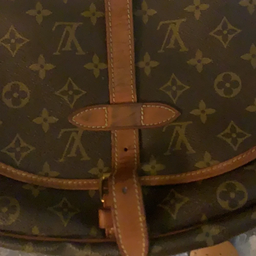 Louis Vuitton Monogram Canvas Brown Tan Crossbody Saddle Bag